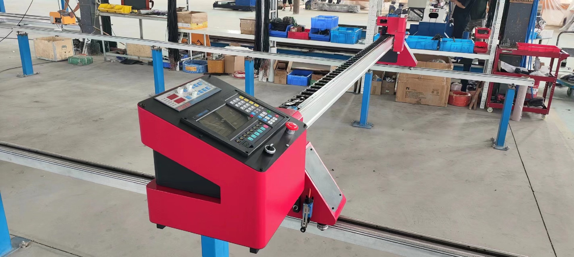 macchina da taglio CNC con telaio al plasma a portale portatile a doppia pista