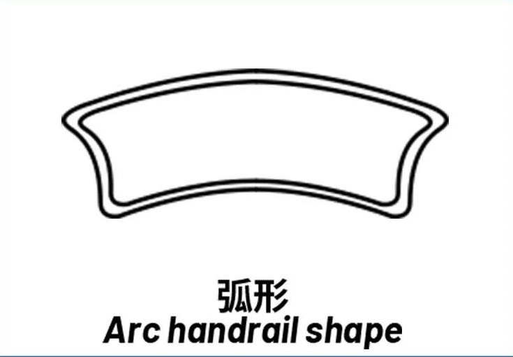 forma de corrimão em arco