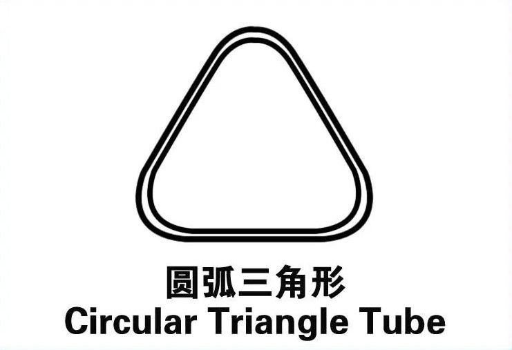 tubo triangular circular
