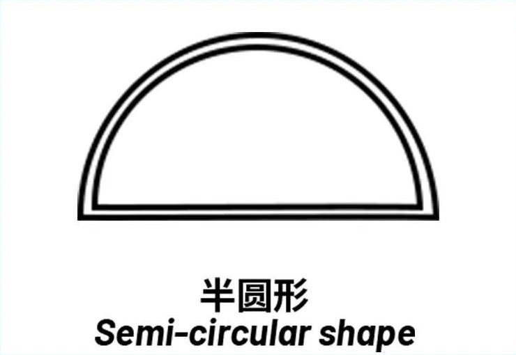 forma semicircular