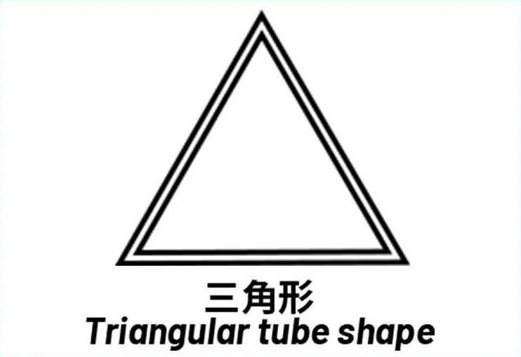 formato de tubo triangular