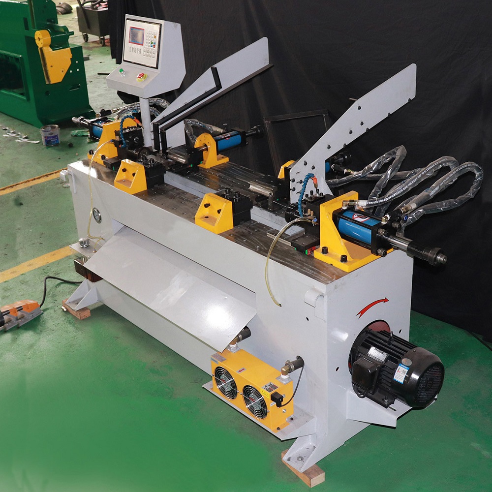 double head pipe end forming shrinkage retraction machine img4