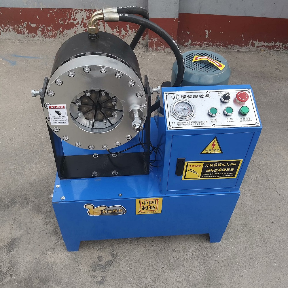 hydraulic pipe end reducing shrinking crimping machine img3