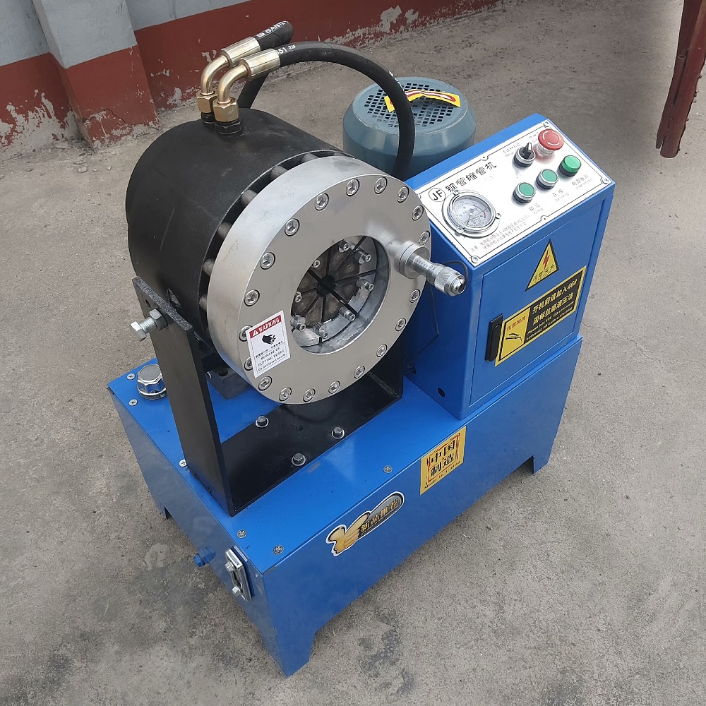hydraulic pipe end reducing shrinking crimping machine img4