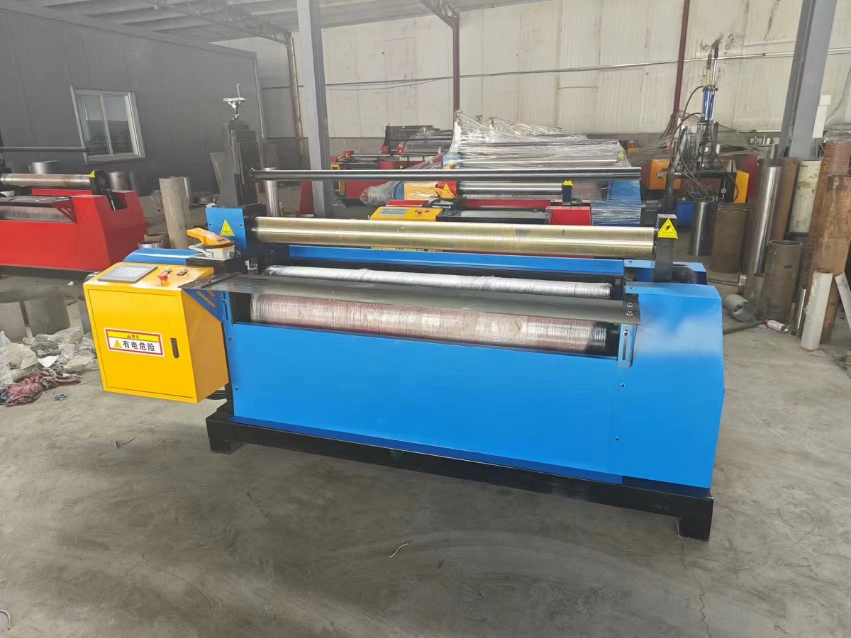 cnc 2 roller plate rolling machine with polyurethane rubber roller