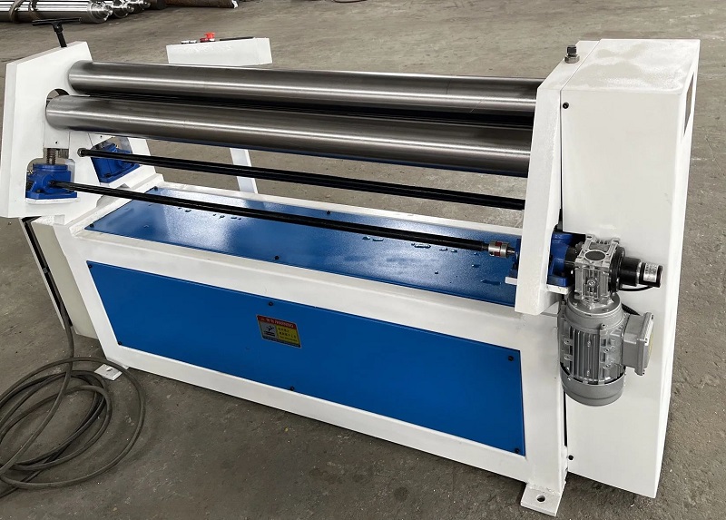 esr automatic 3 roller asymmetric plate rolling machine compact model for metal sheets