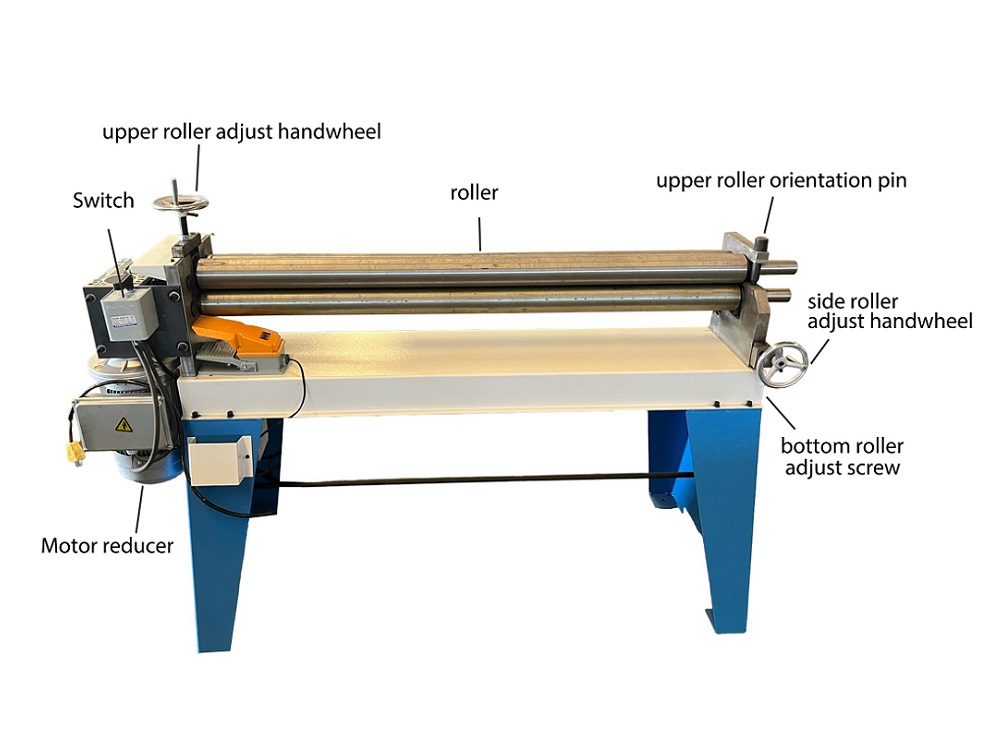 electric 3 roller bending machine schematic diagram