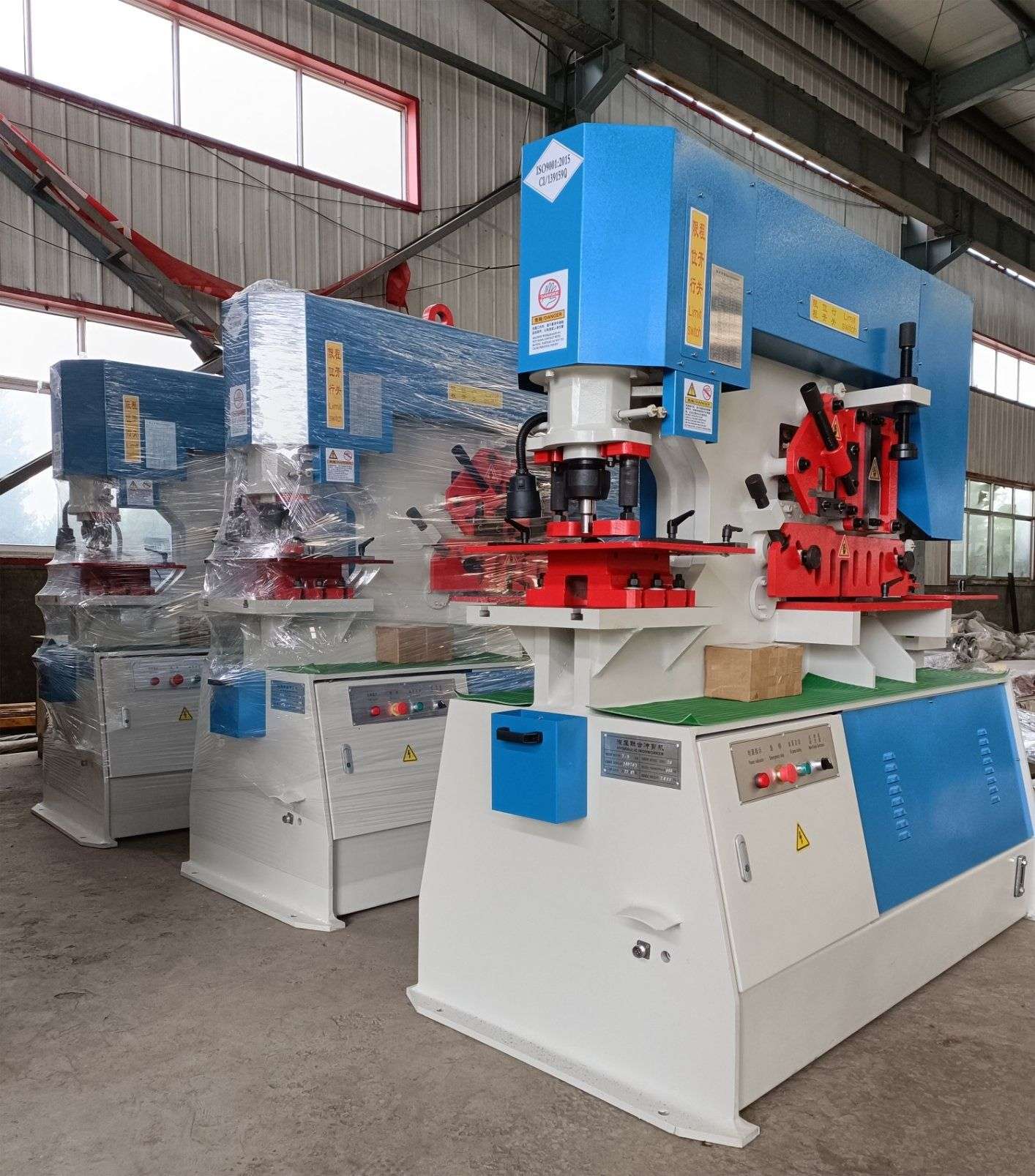 hydraulic steel angle punching and shearing ironworker machine