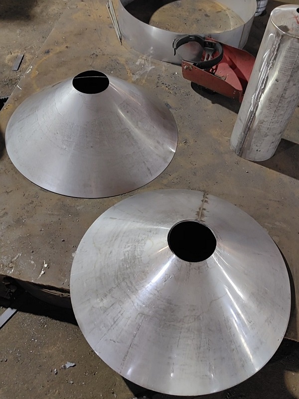 stainless steel cone parts spinning forming cones2