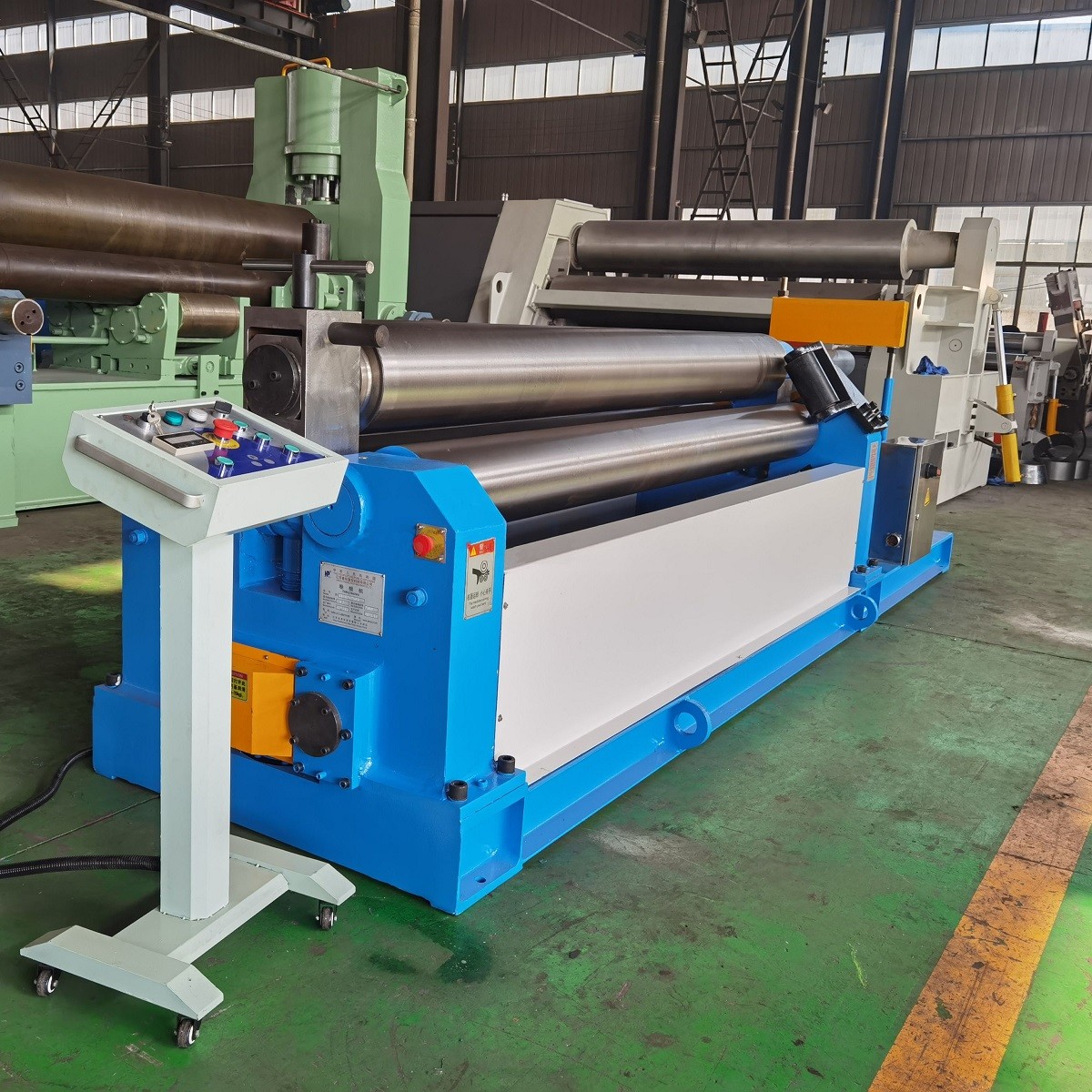 cnc 3 roller plate rolling bending machine img1