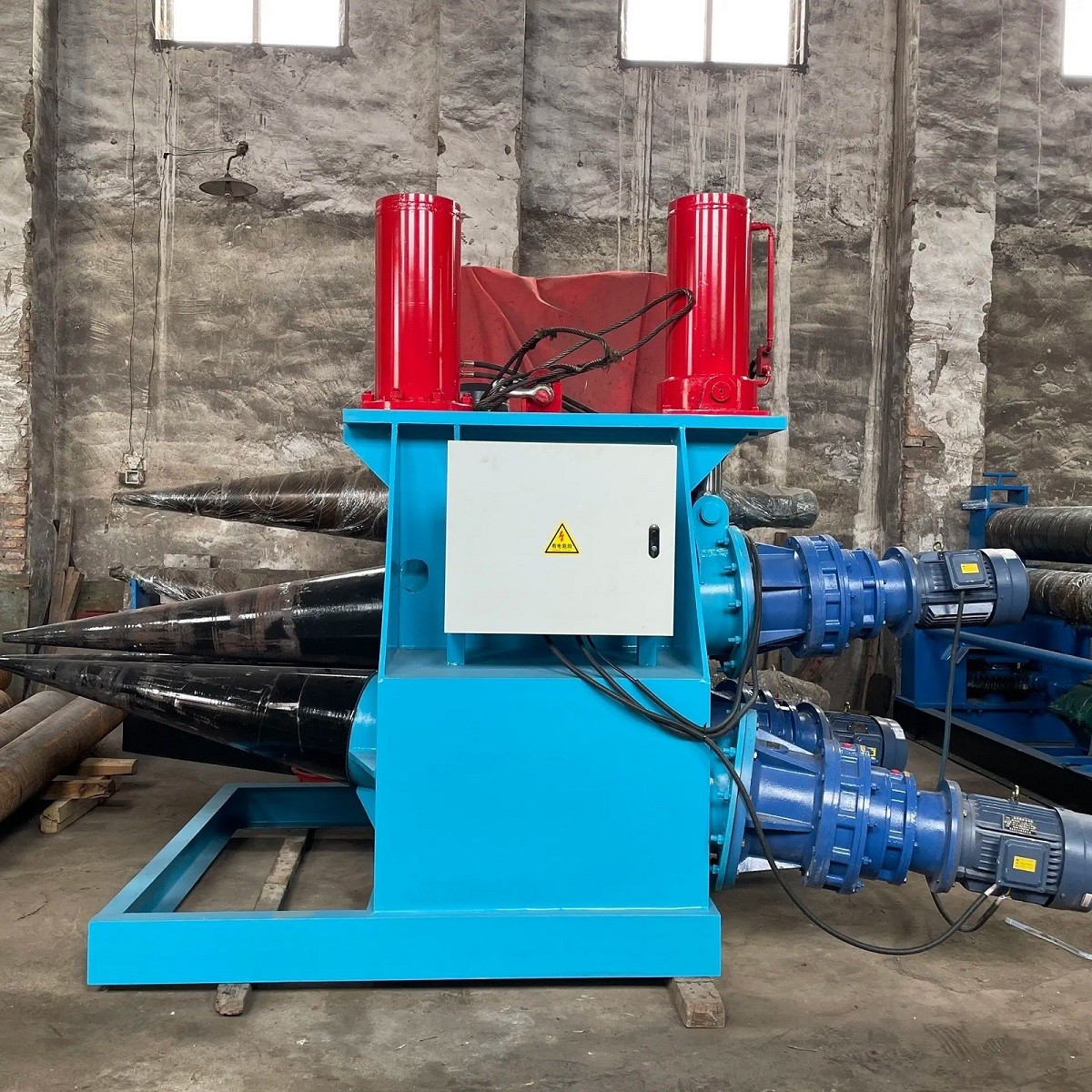 hydraulic 3 roller cone plate rolling machine img1