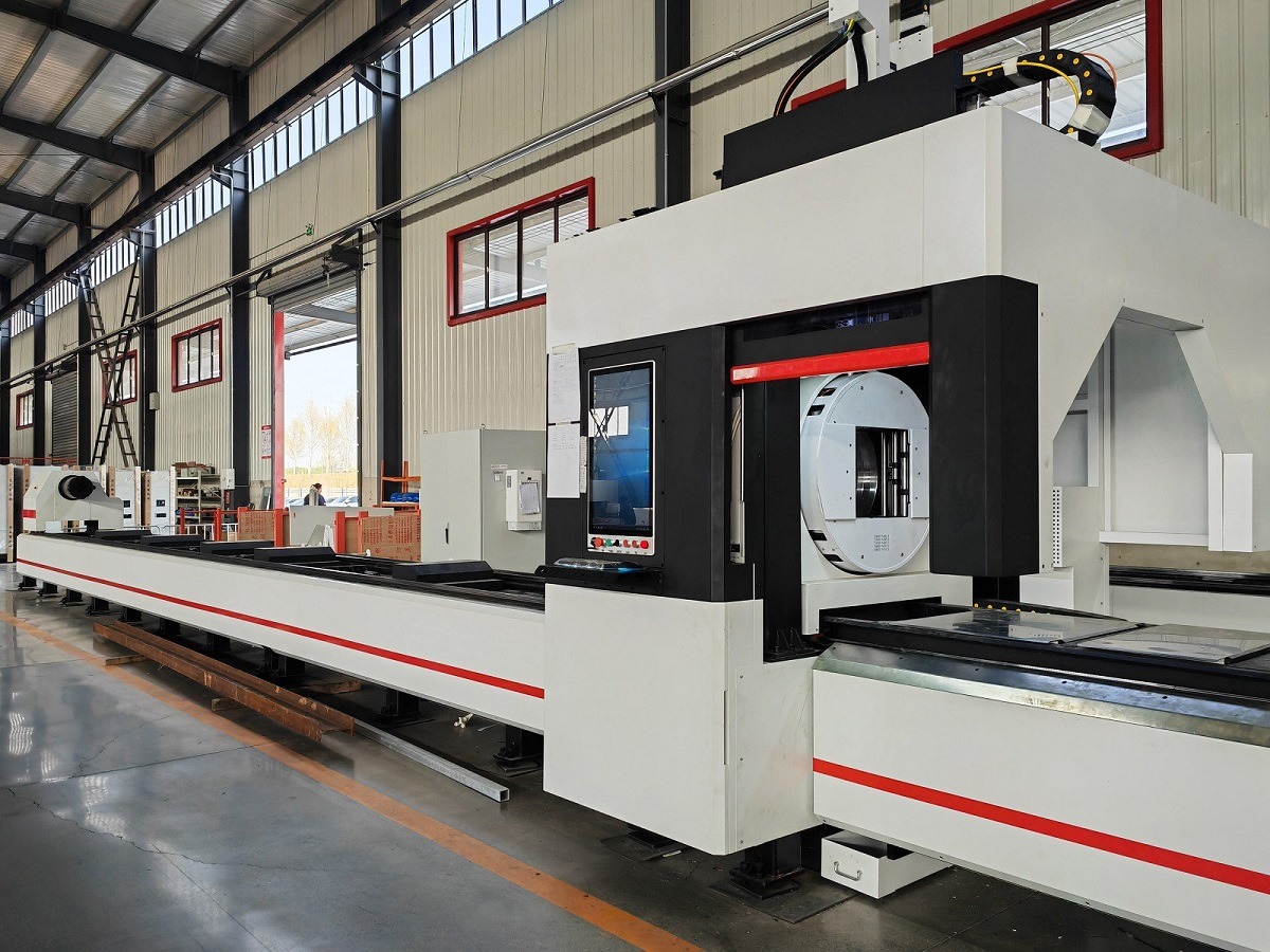 zero tailing cnc fiber laser cutting machine for round and square tube 2kw