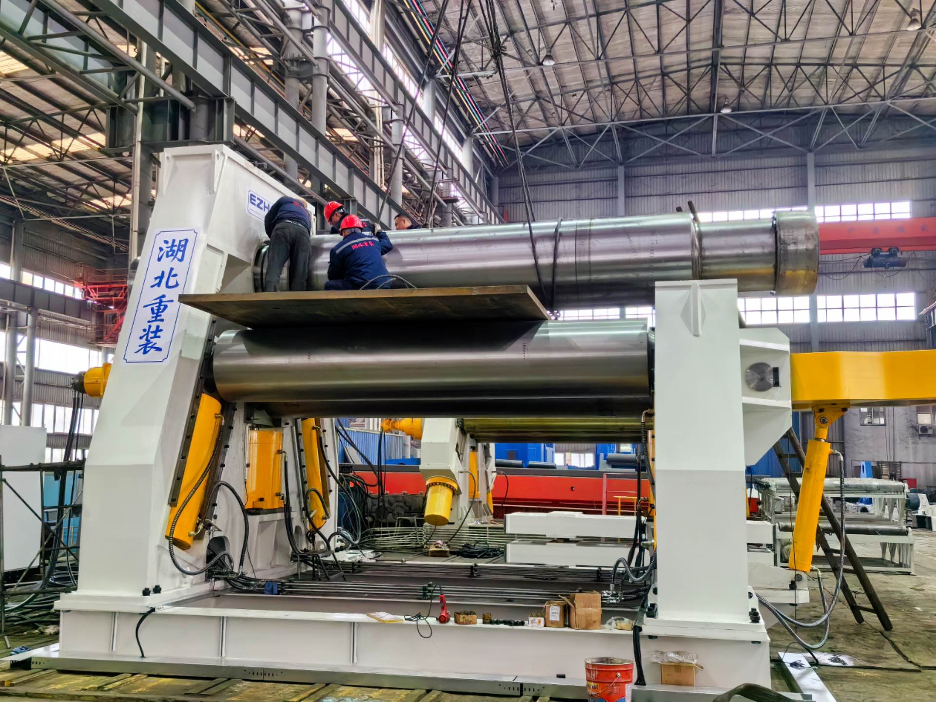 alekvs heavy duty four roller hydraulic cnc plate rolling machine