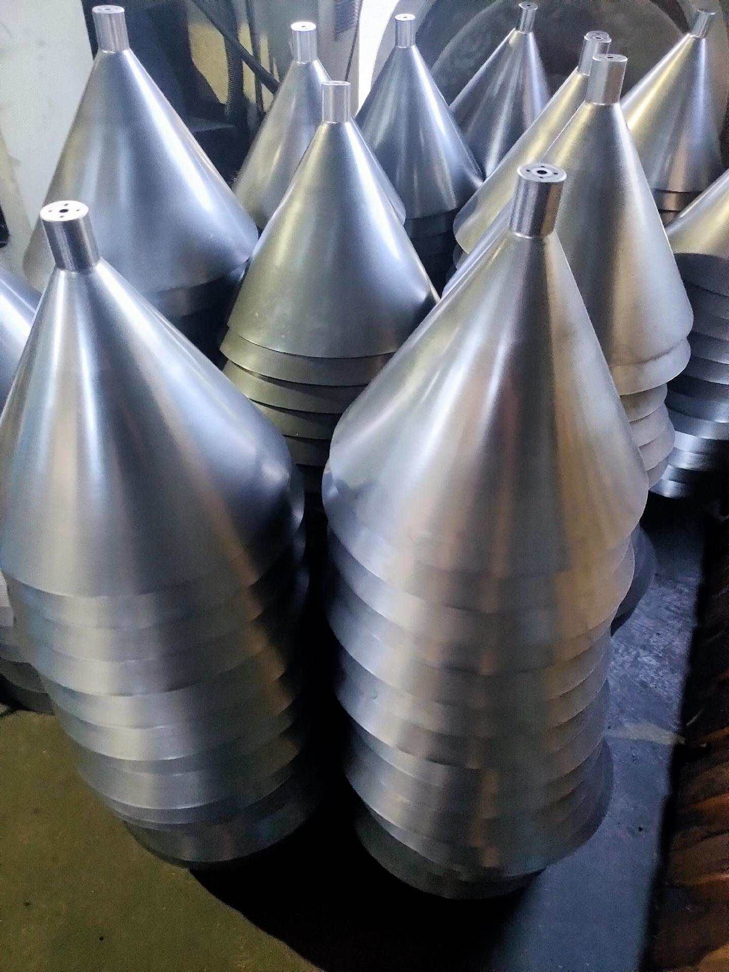 aluminum cones spinning