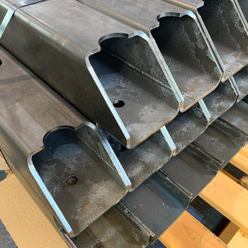 laser cut tubular frame components ready for welding