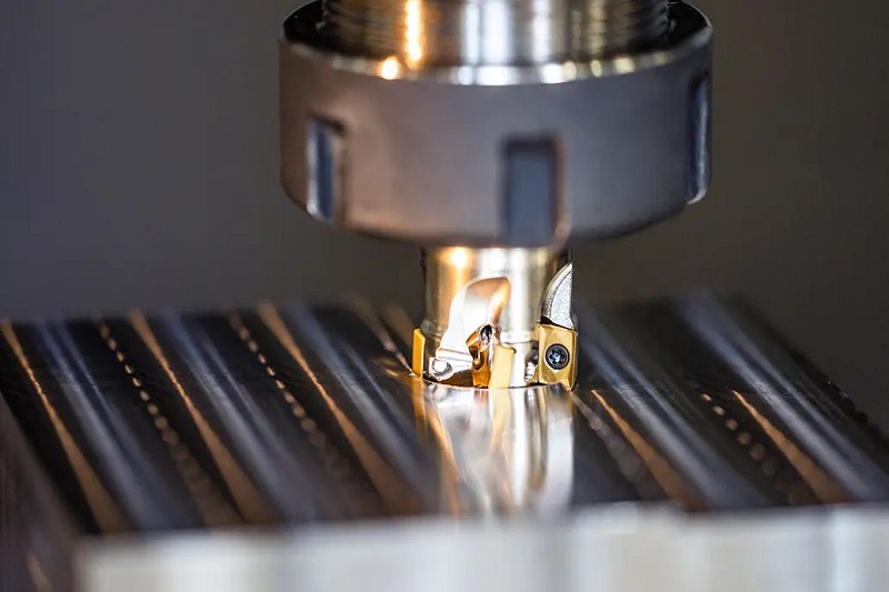a flat end mill being used to cut a curved surface