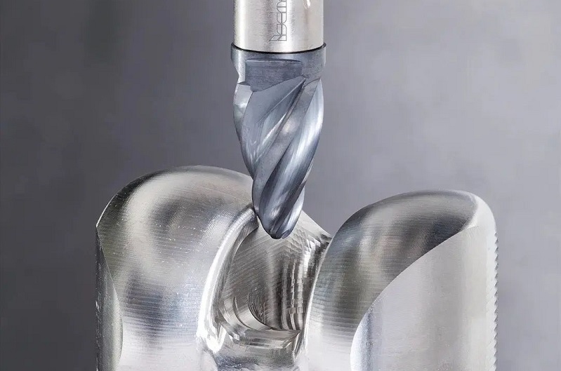 ball end mill used for finish cuts on a mold