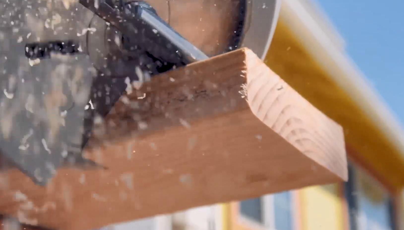 cutting plywood on site 2