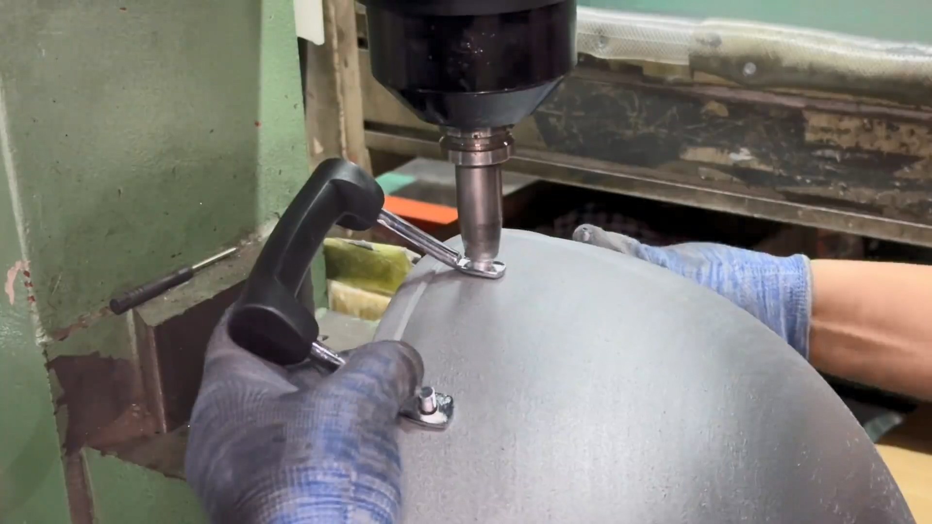 hole punching using stamping press
