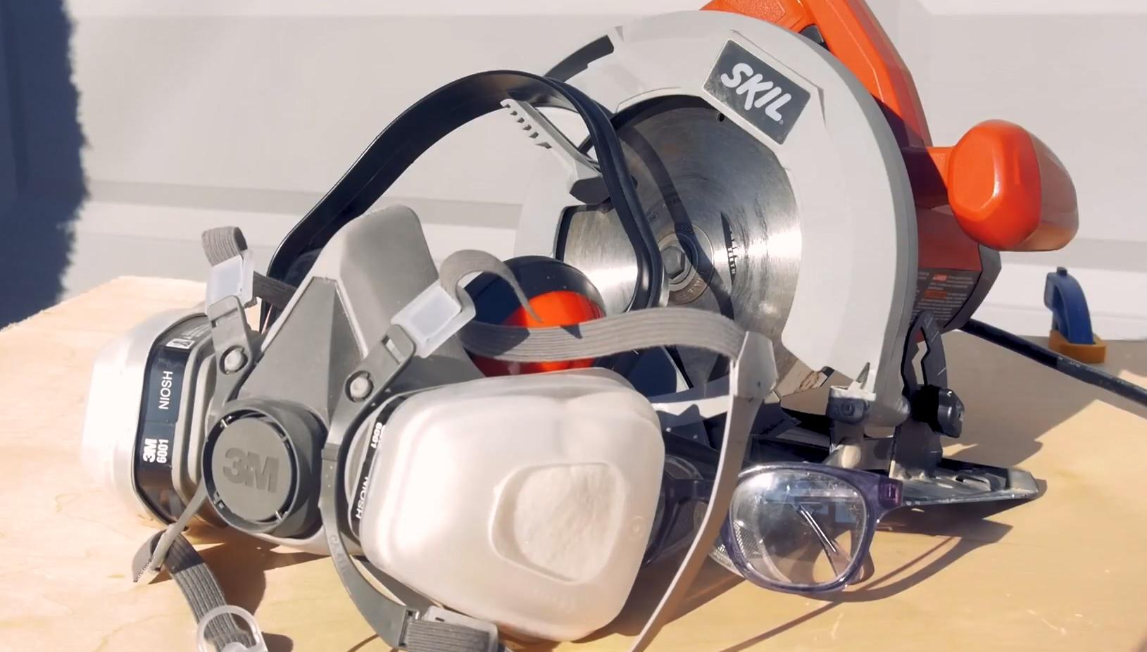 using safety gear