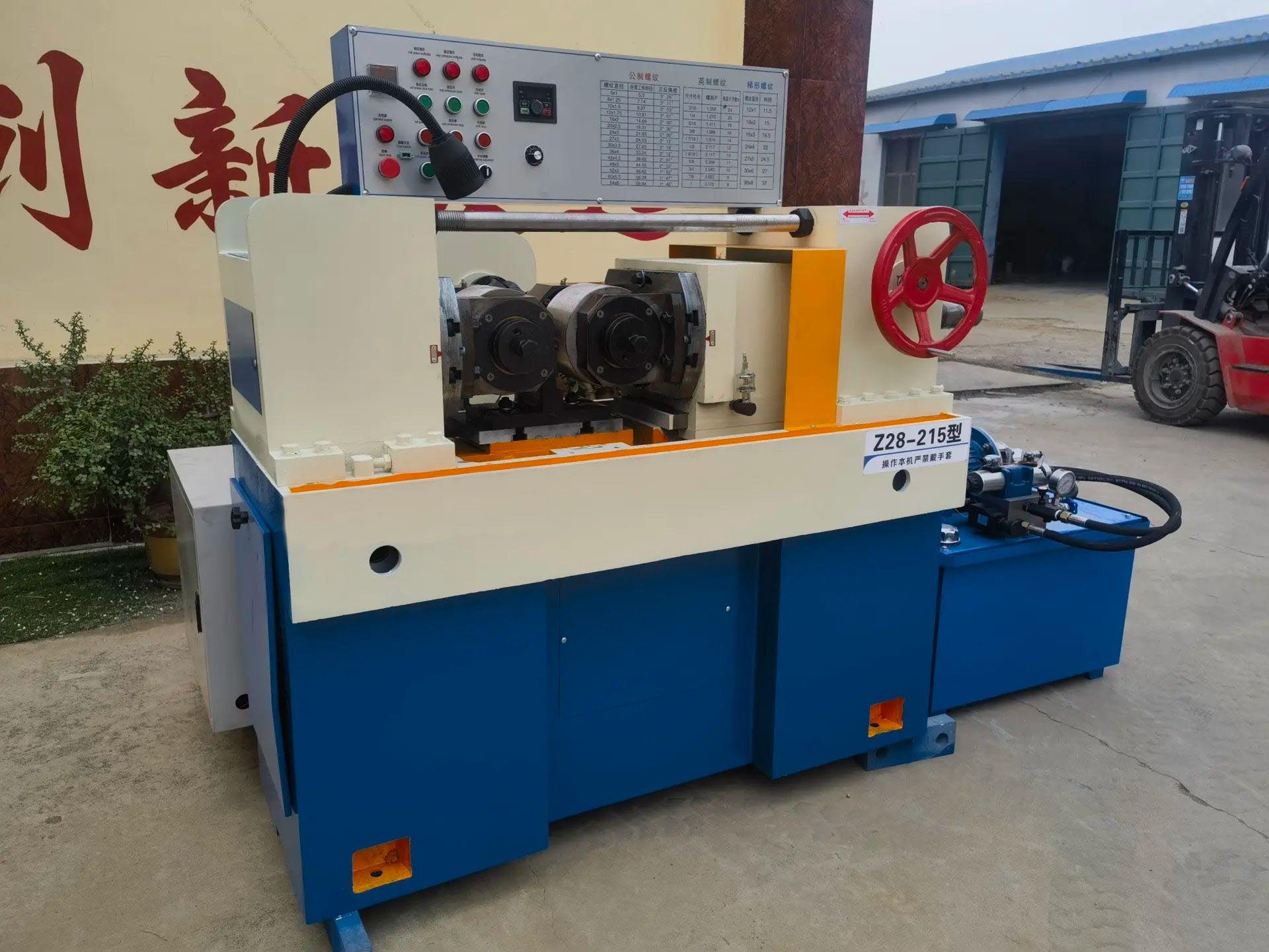 industrial thread rolling machine for fasteners and shafts