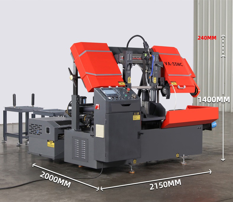 Dimensions de la scie à ruban horizontale automatique à commande numérique de 13 pouces