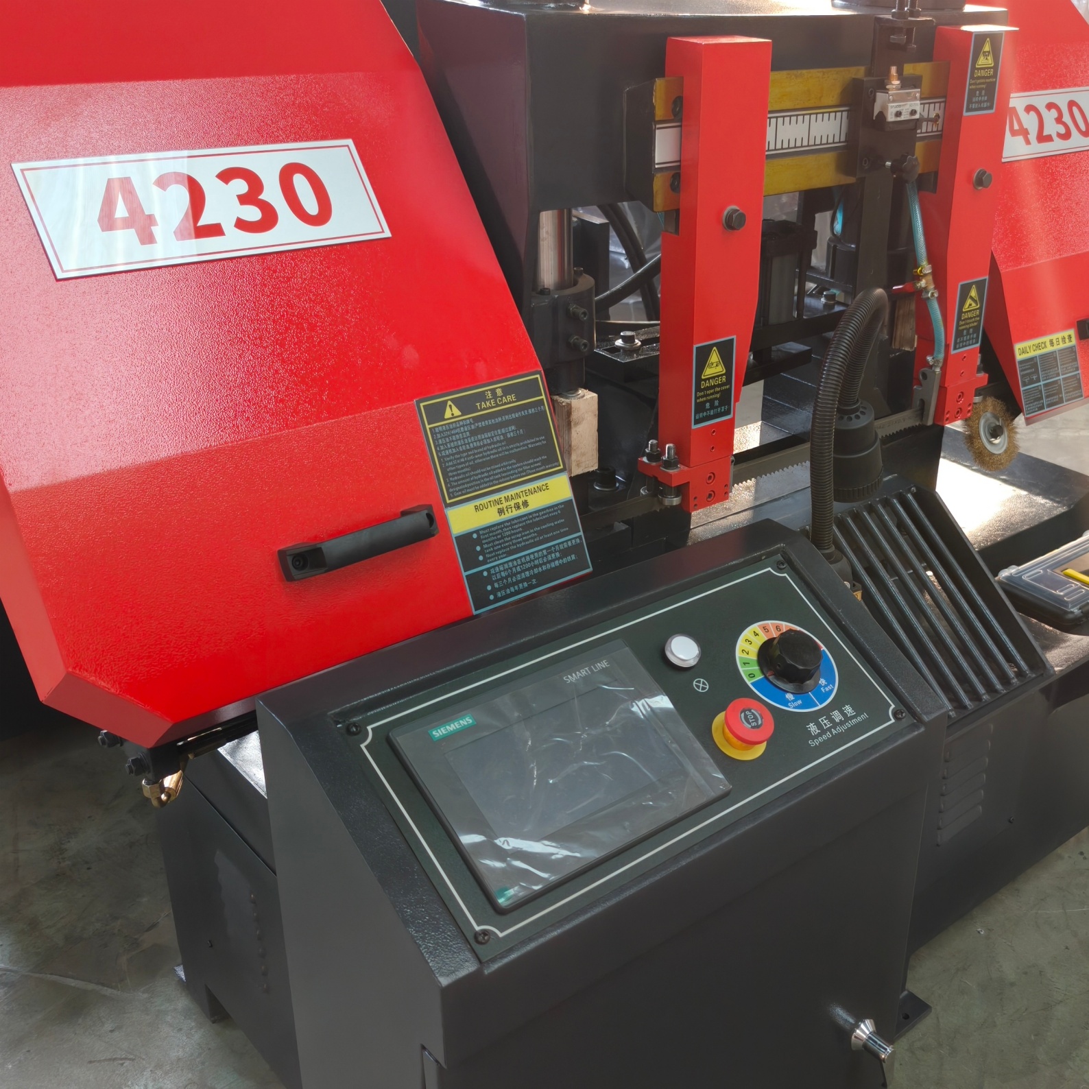 금속 절단용 17인치 NC 수평 밴드톱