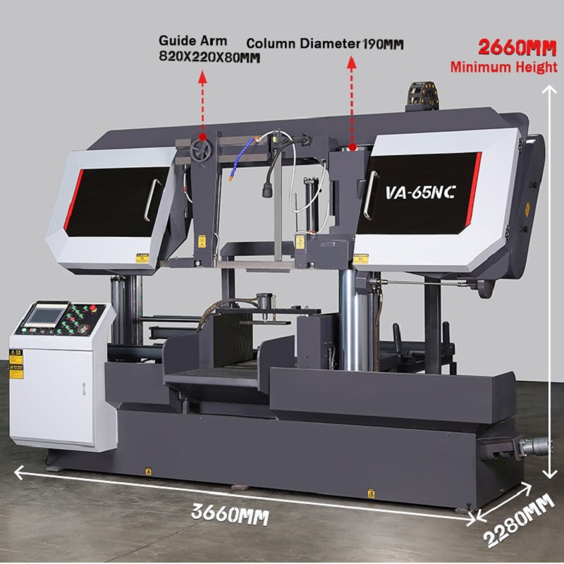26 horizontal hydraulic metal band saw dimensions