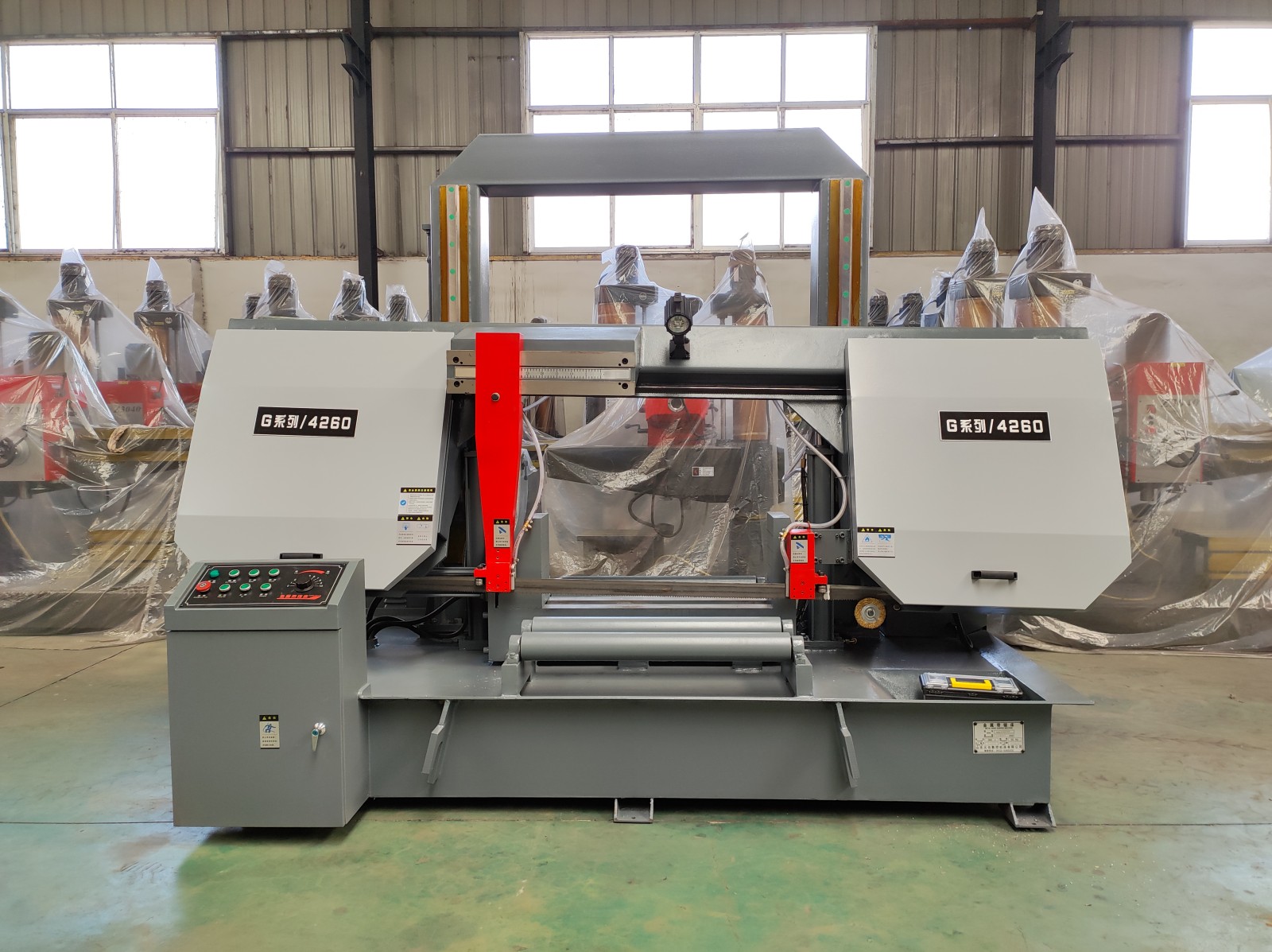 aek 4260 semi automatic industrial horizontal band saw