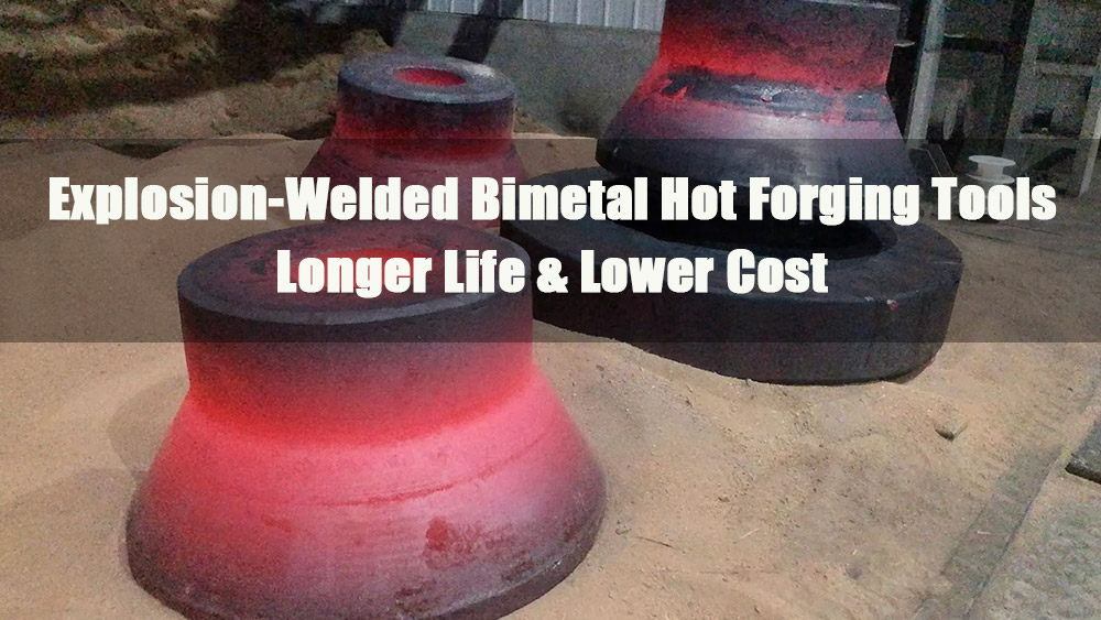 explosion welded bimetal hot forging tools longer life lower cost