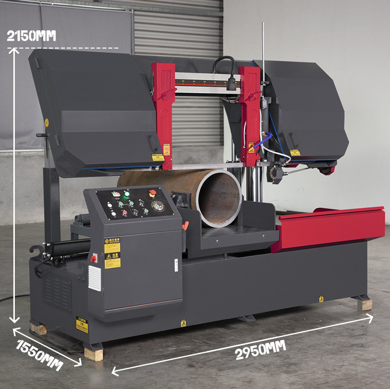 Scie à ruban horizontale industrielle robuste pour acier et aluminium AEK VA 56SA