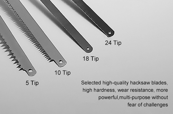 high quality hacksaw blades with different numbers of teeth
