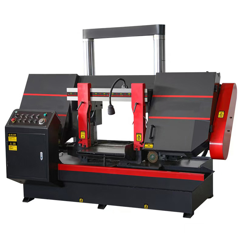 heavy duty industrial semi automatic horizontal band saw for cutting steel bars