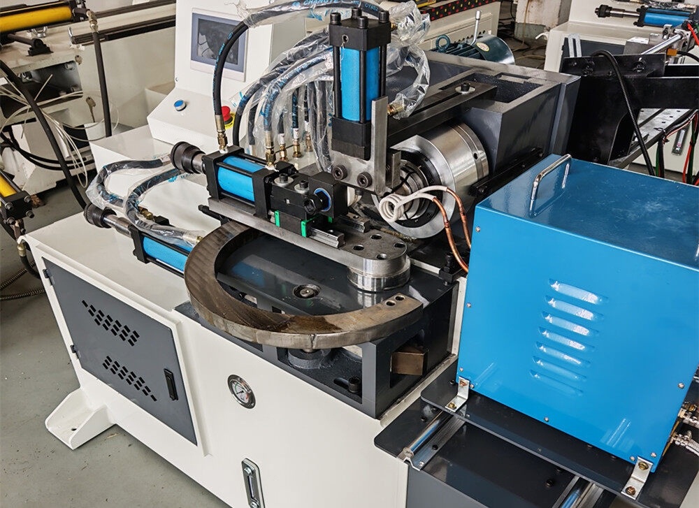 cnc automatic tube end closing machine for stainless steel pipes with auto feeding