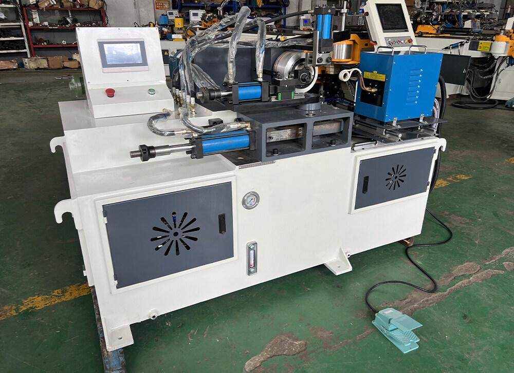 cnc automatic tube end closing machine with custom feeding forming system