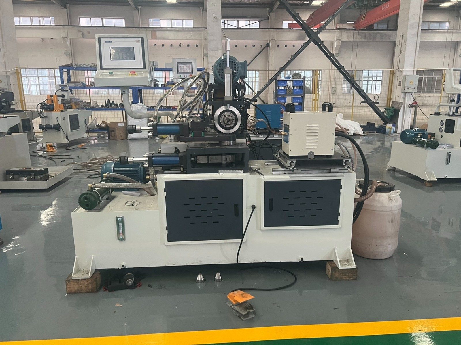 metal pipe tube end closing machine with induction heating technology