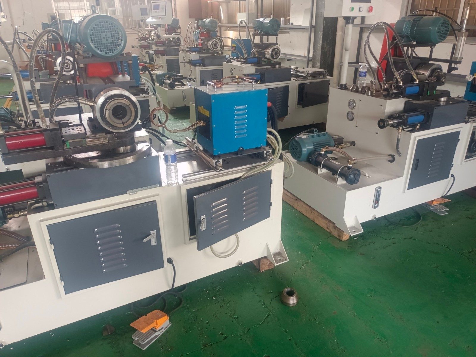 nc tube end closing and forming machine with induction heating