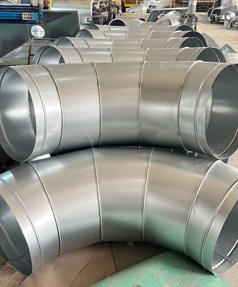 45 degree round duct elbow