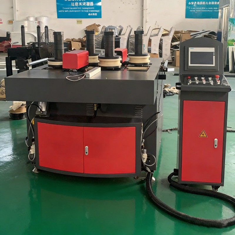Máquina dobladora de perfiles de aluminio CNC de 4 rodillos Alekvs