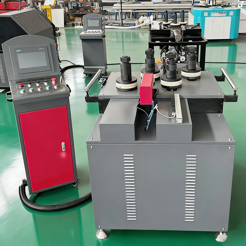 Máquina dobladora de perfiles de aluminio CNC de 4 rodillos
