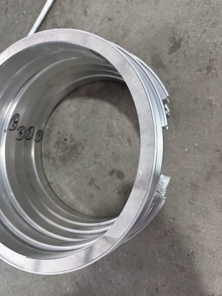 Perfil de aluminio CNC conformado redondo