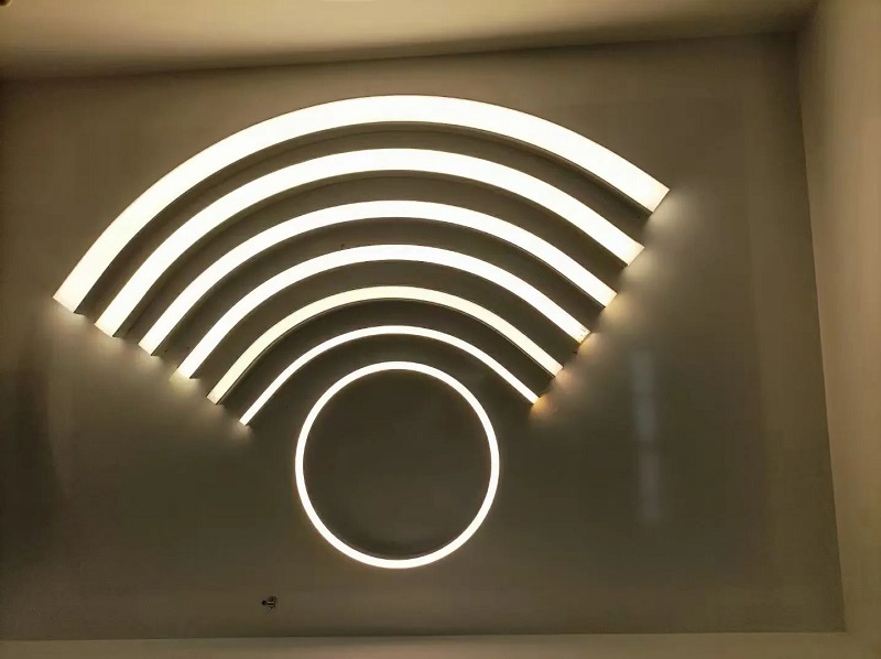 semi circular aluminum profile led strip curtain wall decoration