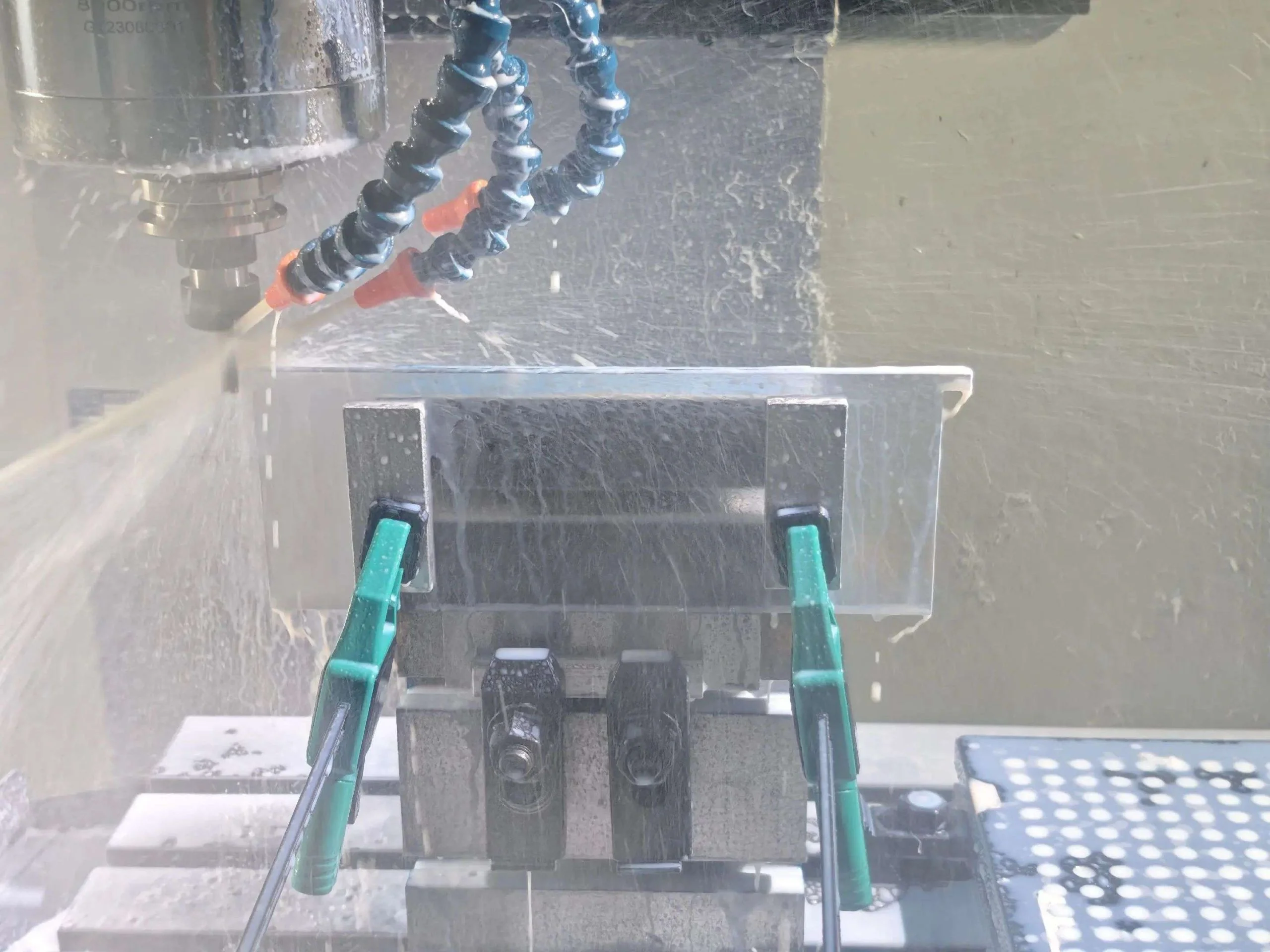 emulsion milky white cutting fluid water oil mixture