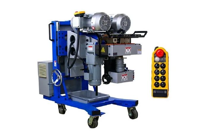 aek 80r plate beveling machine with wireless remote control