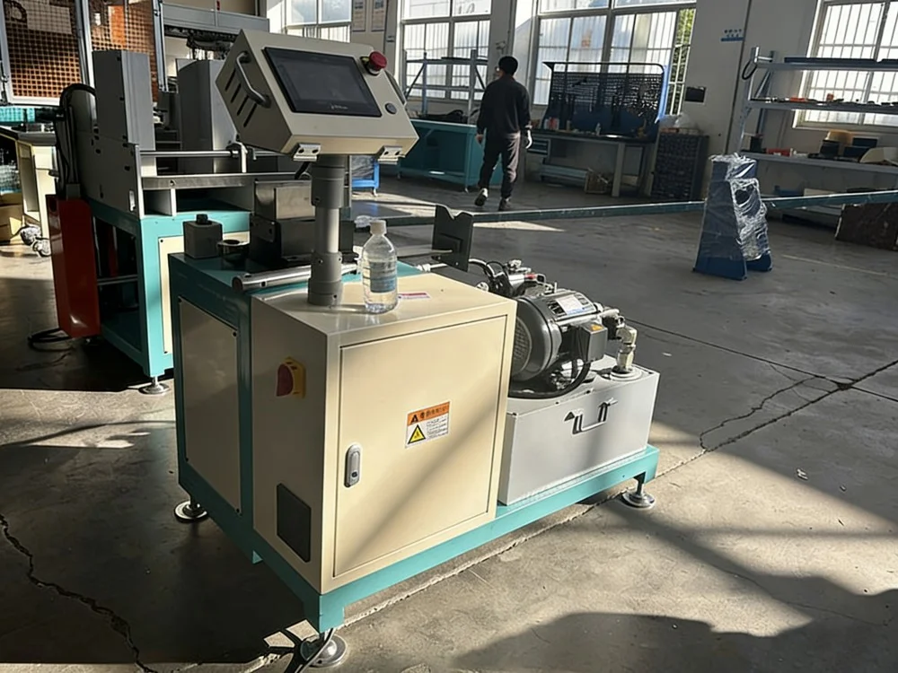 automatic tube punching and flanging machine