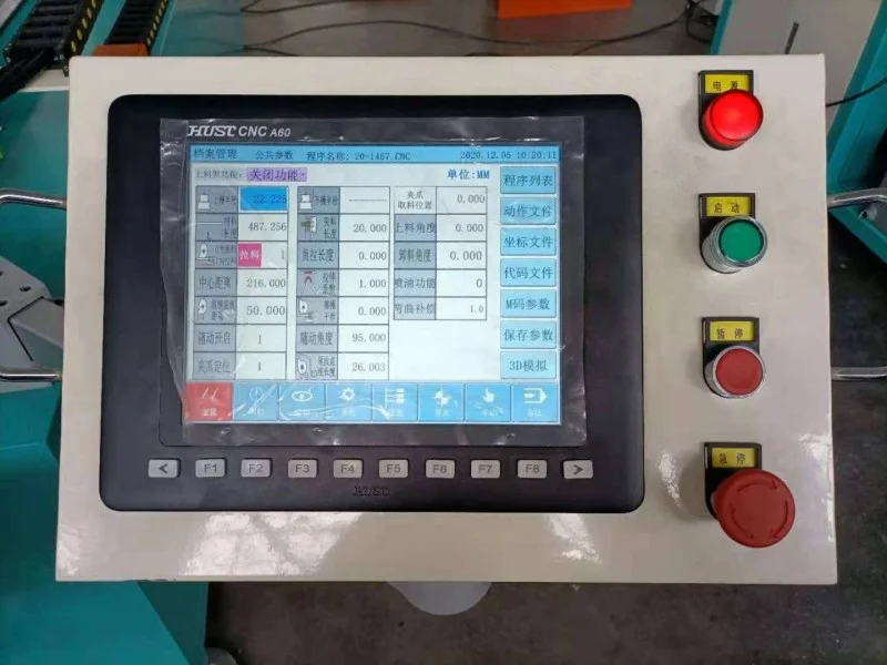 cnc control panel of copper tube punching and flanging machine