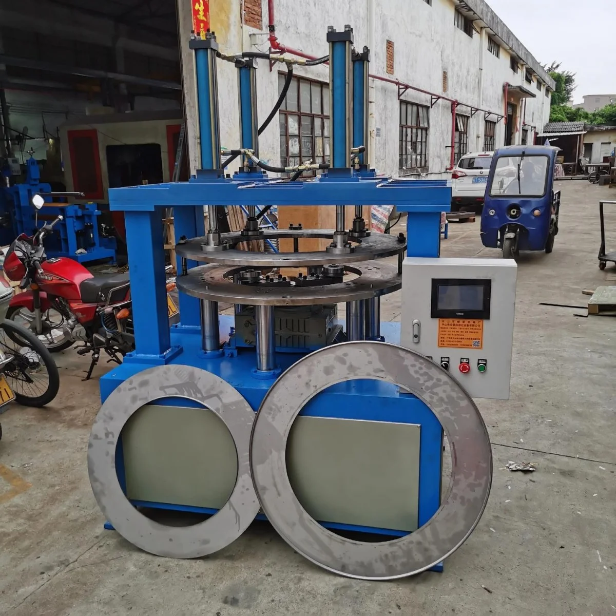 cnc metal disc edge forming machine for circular products