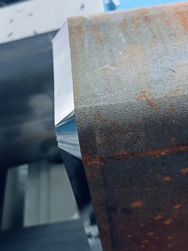 cold milling beveling on square tube without heat deformation