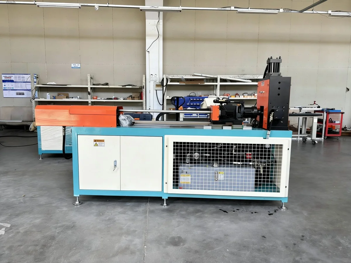 copper tube punching and flanging machine for header tube processing