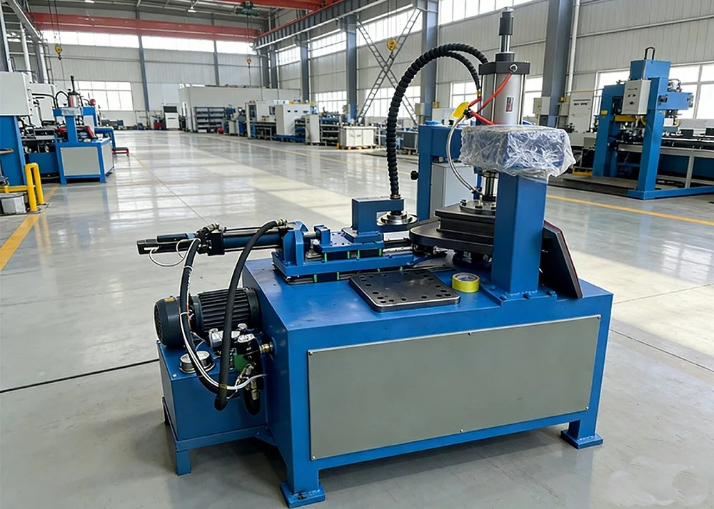 edge crimping and flanging machine for square and non circular parts